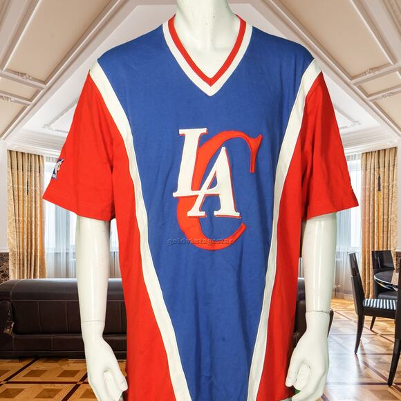 Vintage LA Clippers Champion Warm-Up Shooting Shirt Tee XXL - Picture 3 of 11